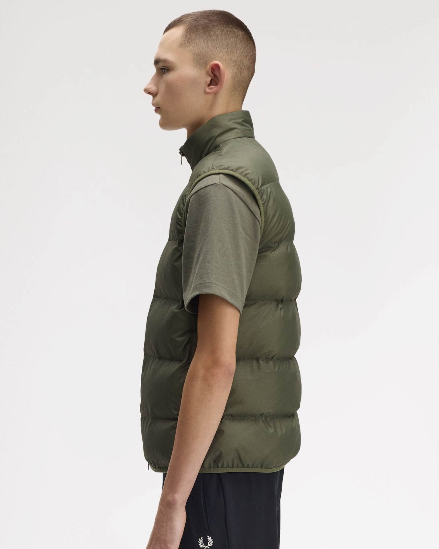 Fred Perry Mens Padded Gilet - Laurel Wreath Green X21