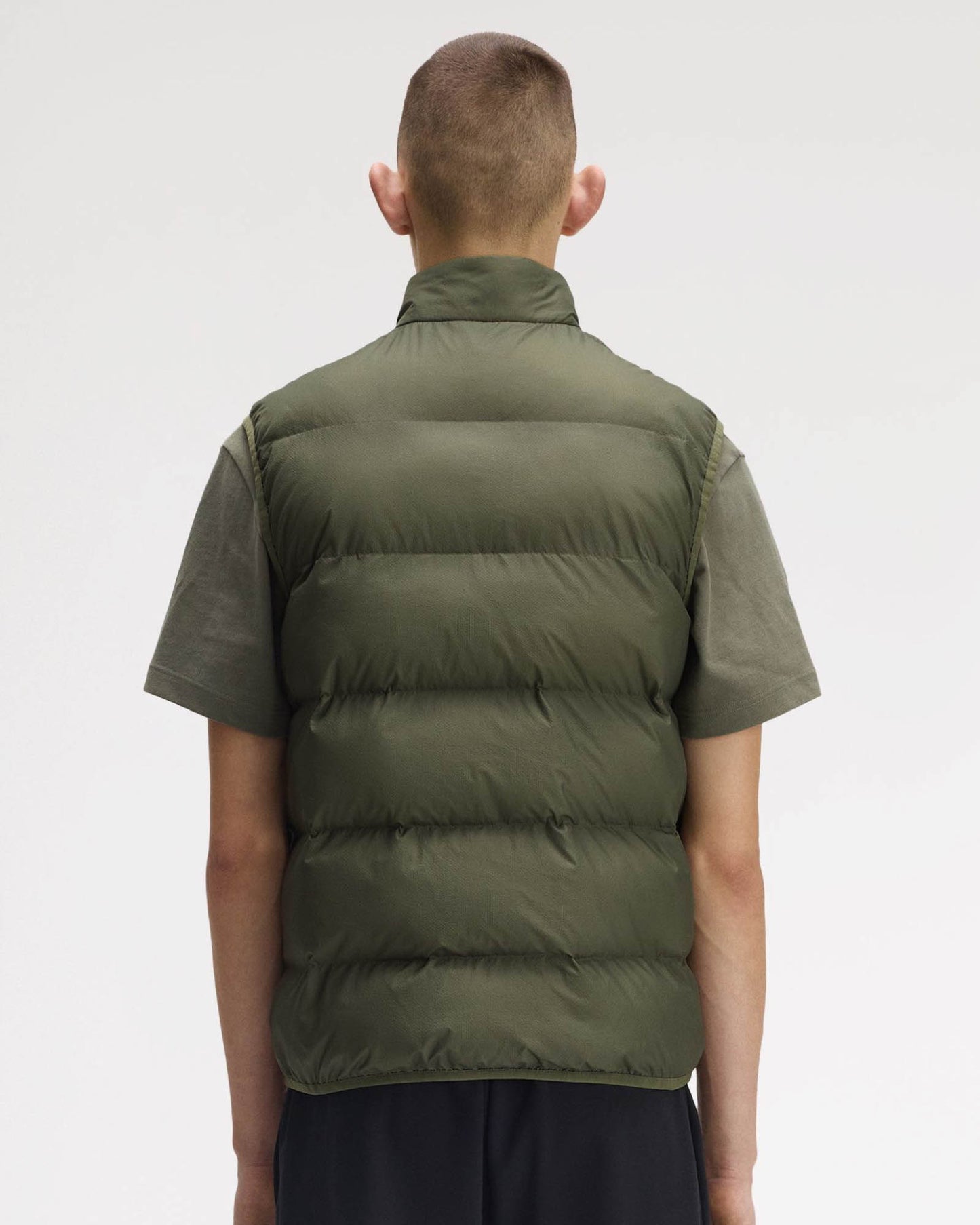Fred Perry Mens Padded Gilet - Laurel Wreath Green X21