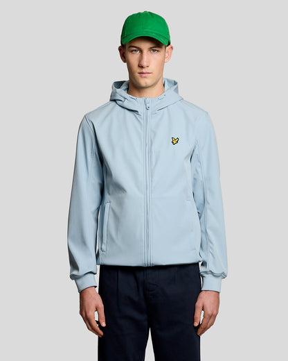Lyle & Scott Mesh Back Softshell Mens Jacket - W596 Opal Blue | CHO | Designer Mens Light Jackets - W596 Opal Blue - M - 5063560946862