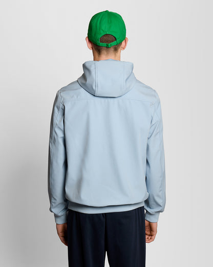 Lyle & Scott Mesh Back Softshell Mens Jacket - W596 Opal Blue | CHO | Designer Mens Light Jackets