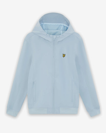 Lyle & Scott Mesh Back Softshell Mens Jacket - W596 Opal Blue | CHO | Designer Mens Light Jackets