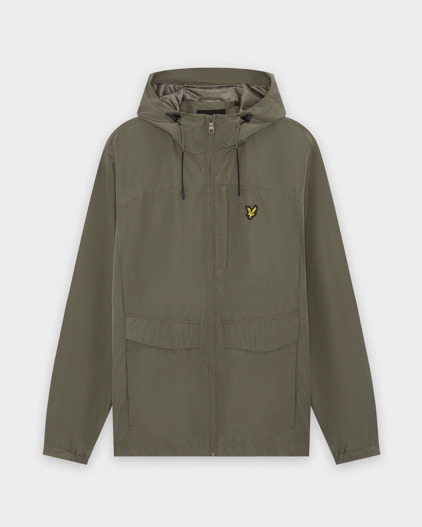 Lyle & Scott Lightweight Hooded Zip Through Mens Jacket - X569 Khaki Ash