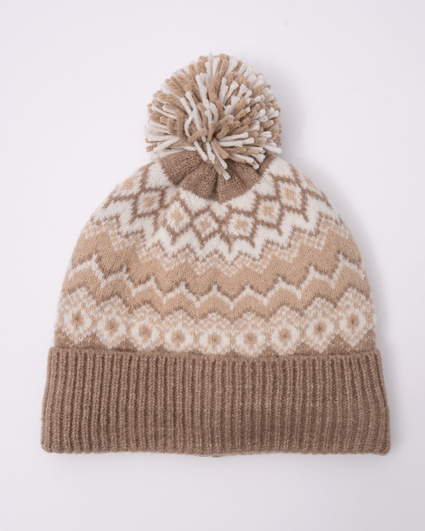 Joules Kara Womens Bobble Hat in Neutral colourway