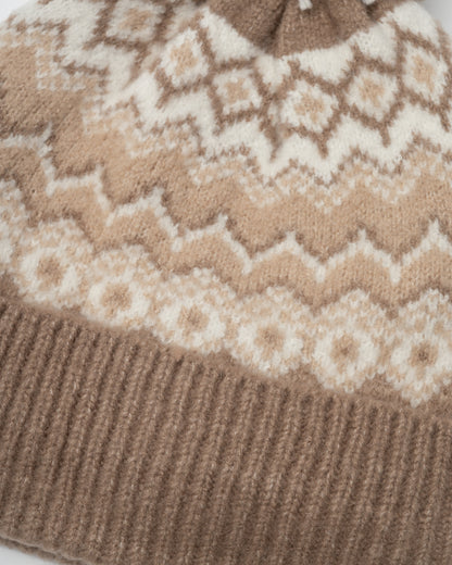 Joules Kara Womens Bobble Hat - Neutral - CHO - Designer Womens Hats