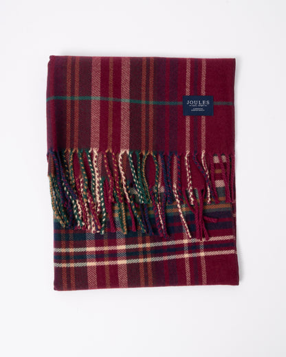 close up of a Joules Langtree Scarf in Red