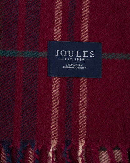 label detail of a Joules Langtree Scarf in Red