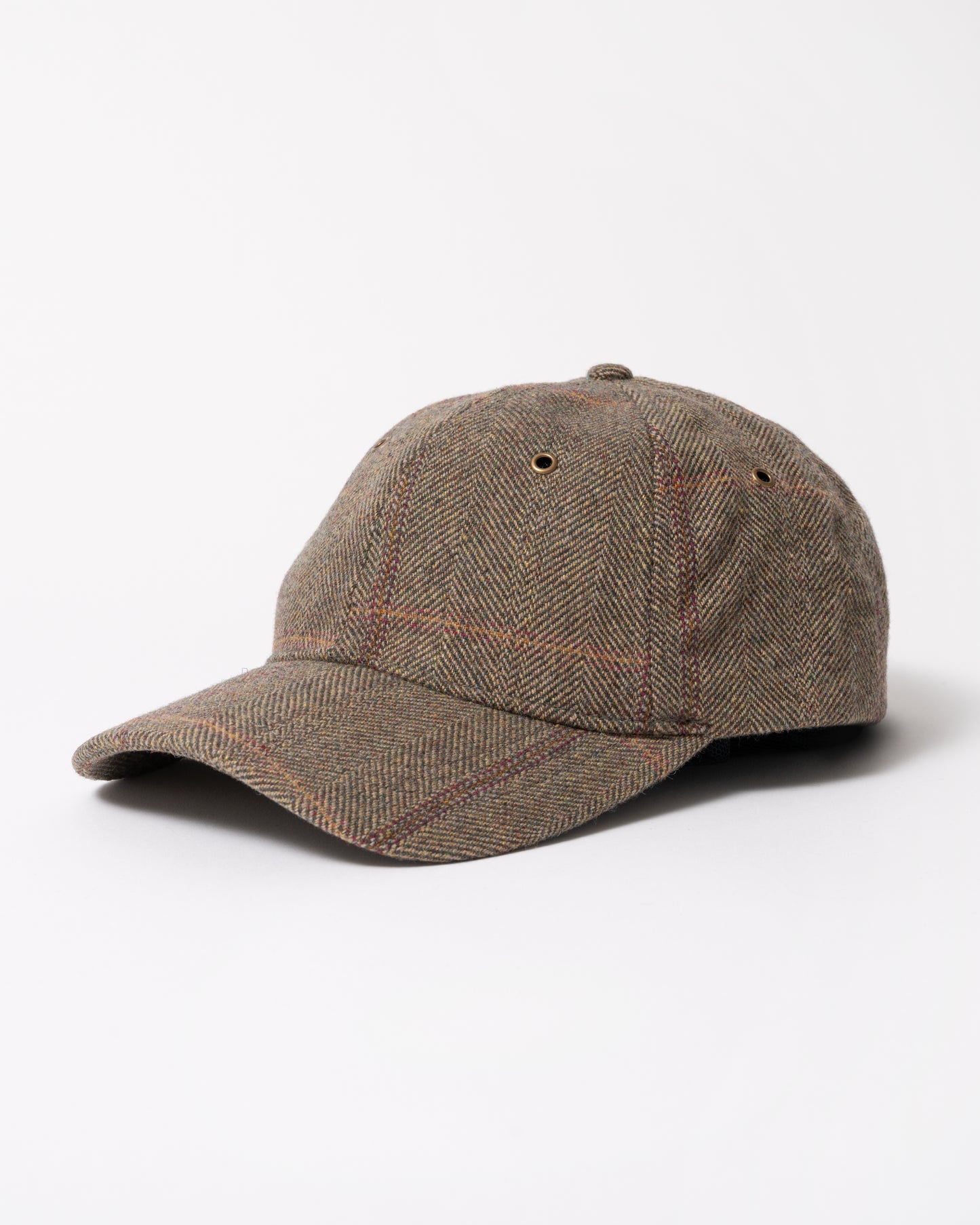 Joules Perry Womens Tweed Baseball Cap in Khaki Tweed