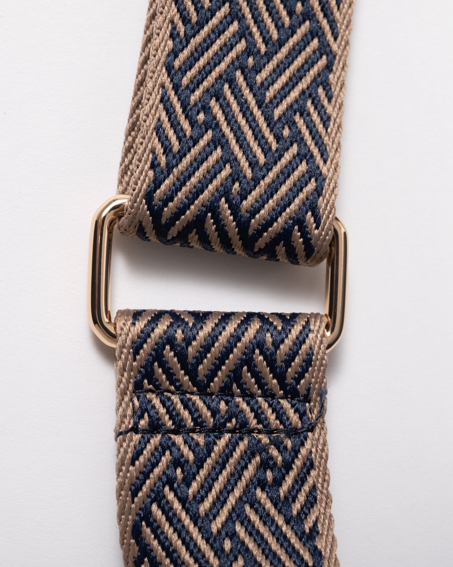 strap detail of Joules Trent Womens Faux Leather Crossbody Bag in Navy