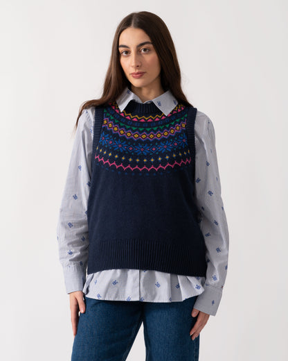 Joules Alba Womens Tank Top - Navy