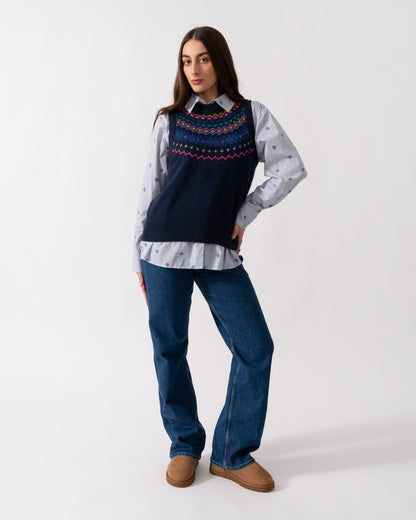 Joules Alba Womens Tank Top - Navy