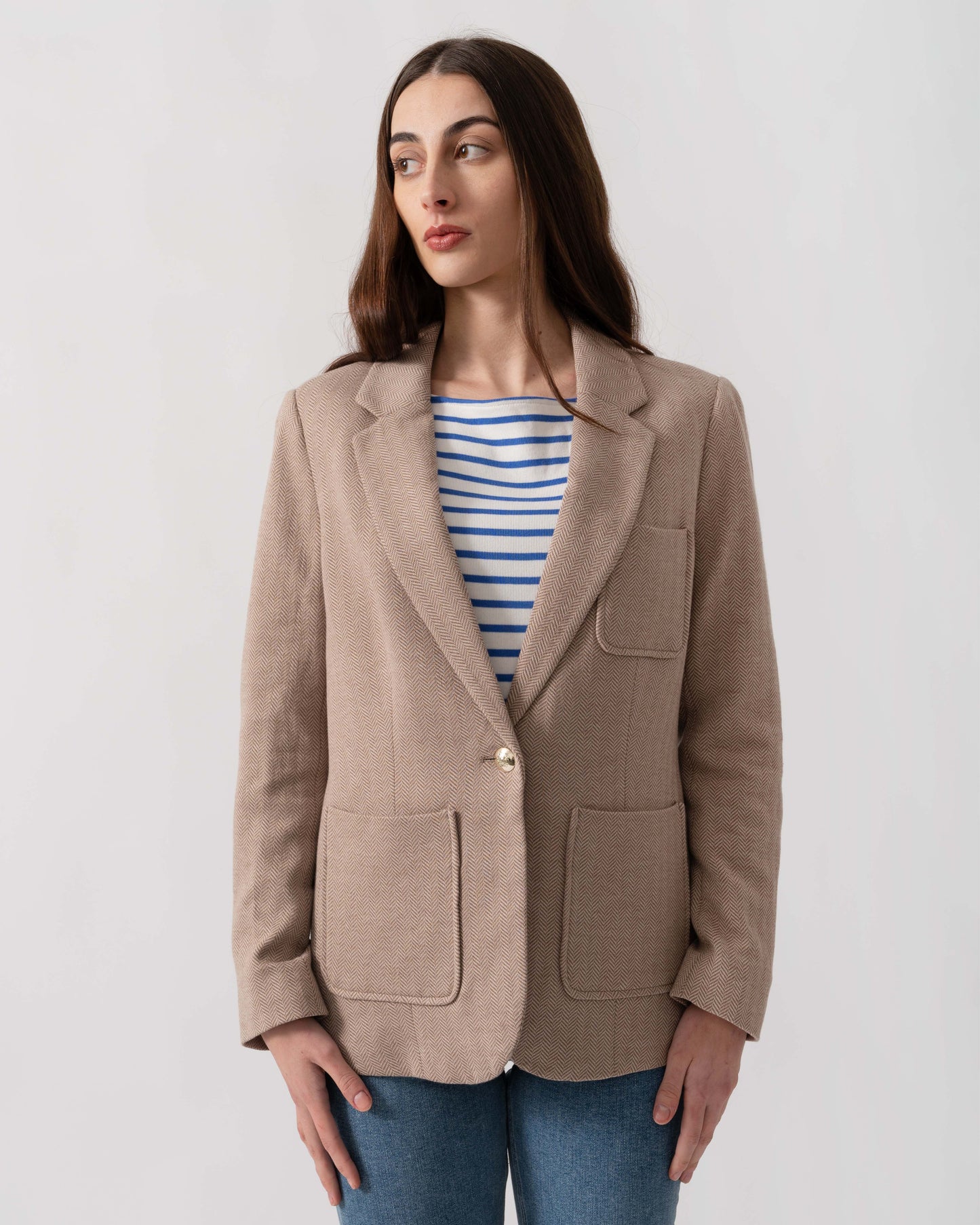 Joules Albury Womens Blazer - Tan Brown