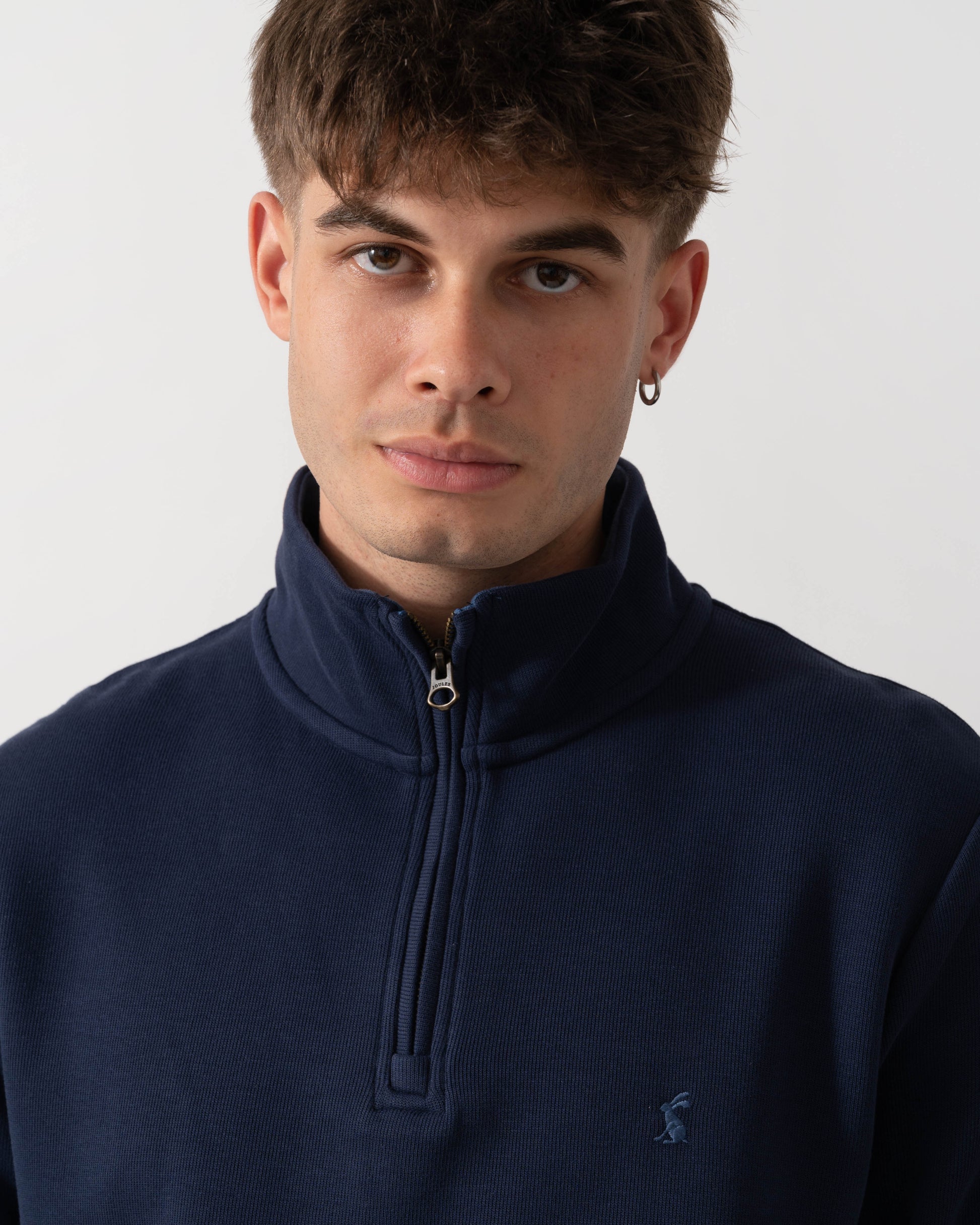 Joules Alistair Mens 1/4 Zip Sweatshirt - Navy detail