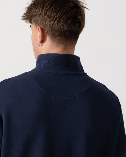 Joules Alistair Mens 1/4 Zip Sweatshirt - Navy back