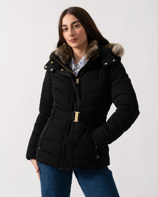 Joules Aspen Womens Parka - Black
