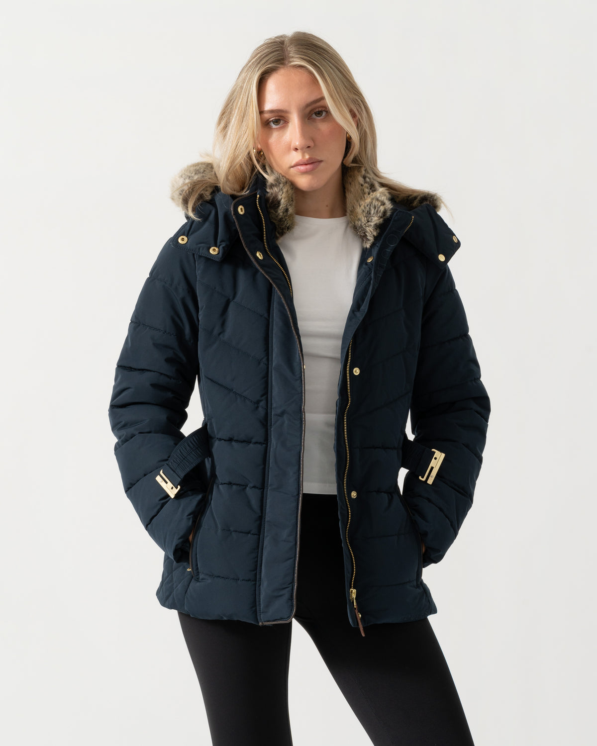 Unzipped Joules Aspen Womens Parka - Navy