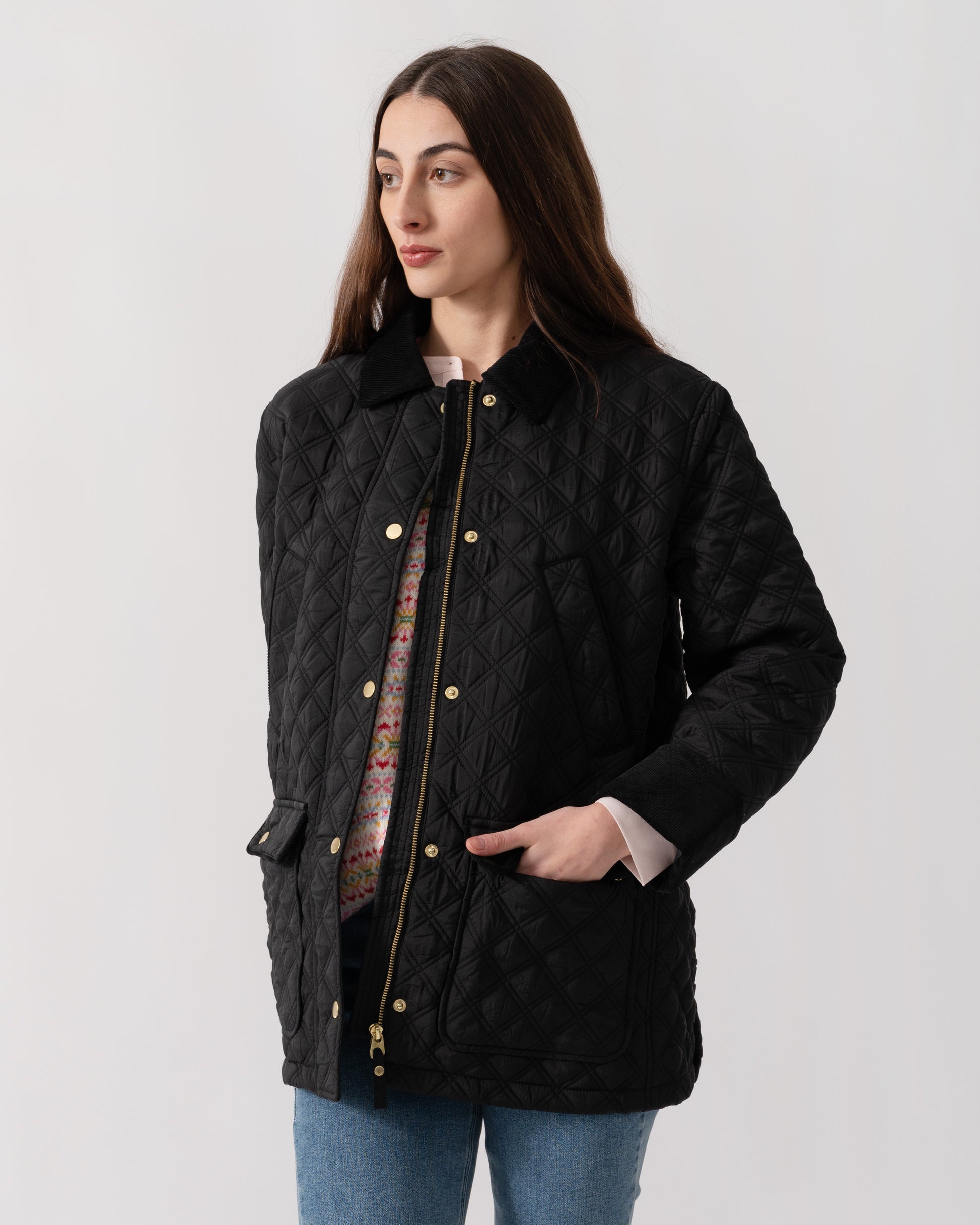 Joules Beatrix Womens Jacket - Black | CHO | Designer Womens Coats & Jackets