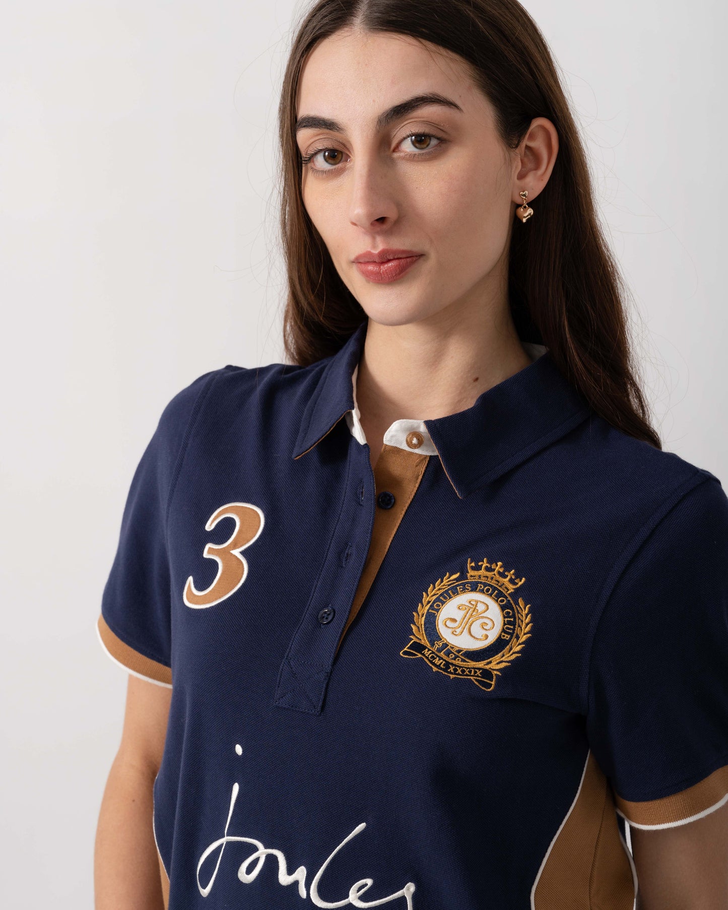 Joules Beaufort Womens Polo Shirt - Navy