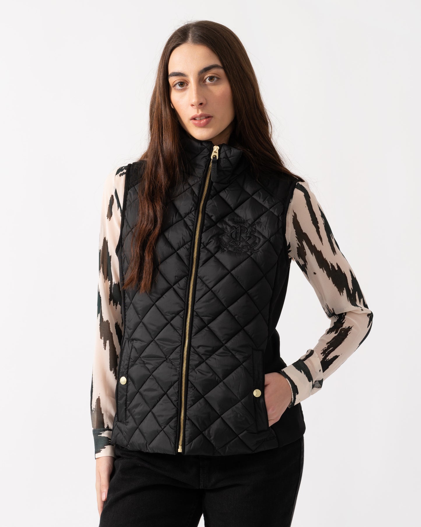 Joules Braemar Luxe Womens Quilted Gilet - Black