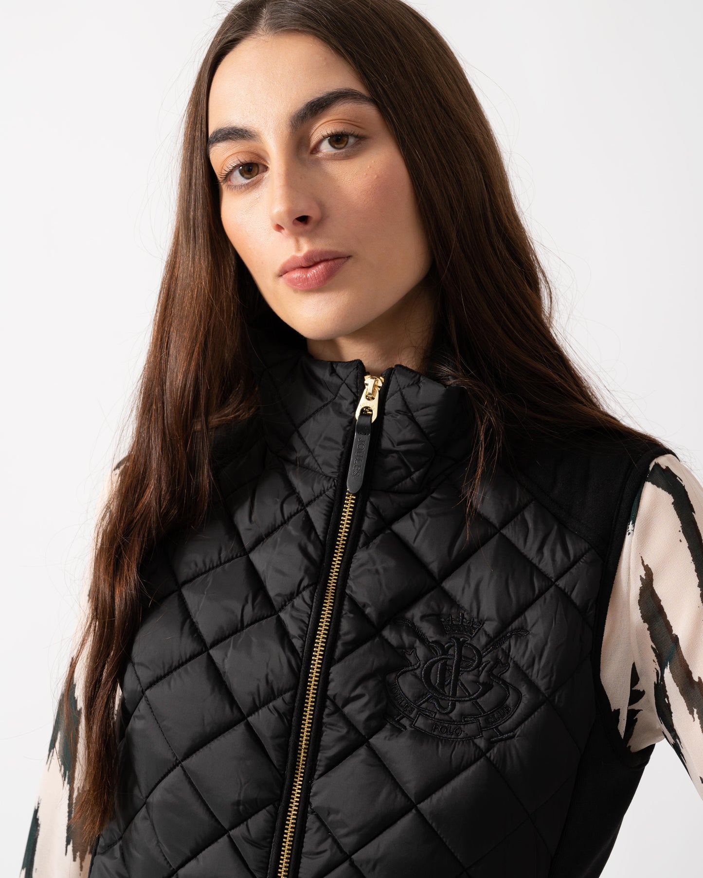 Joules Braemar Luxe Womens Quilted Gilet - Black