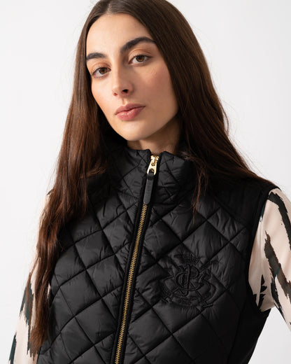 Joules Braemar Luxe Womens Quilted Gilet - Black