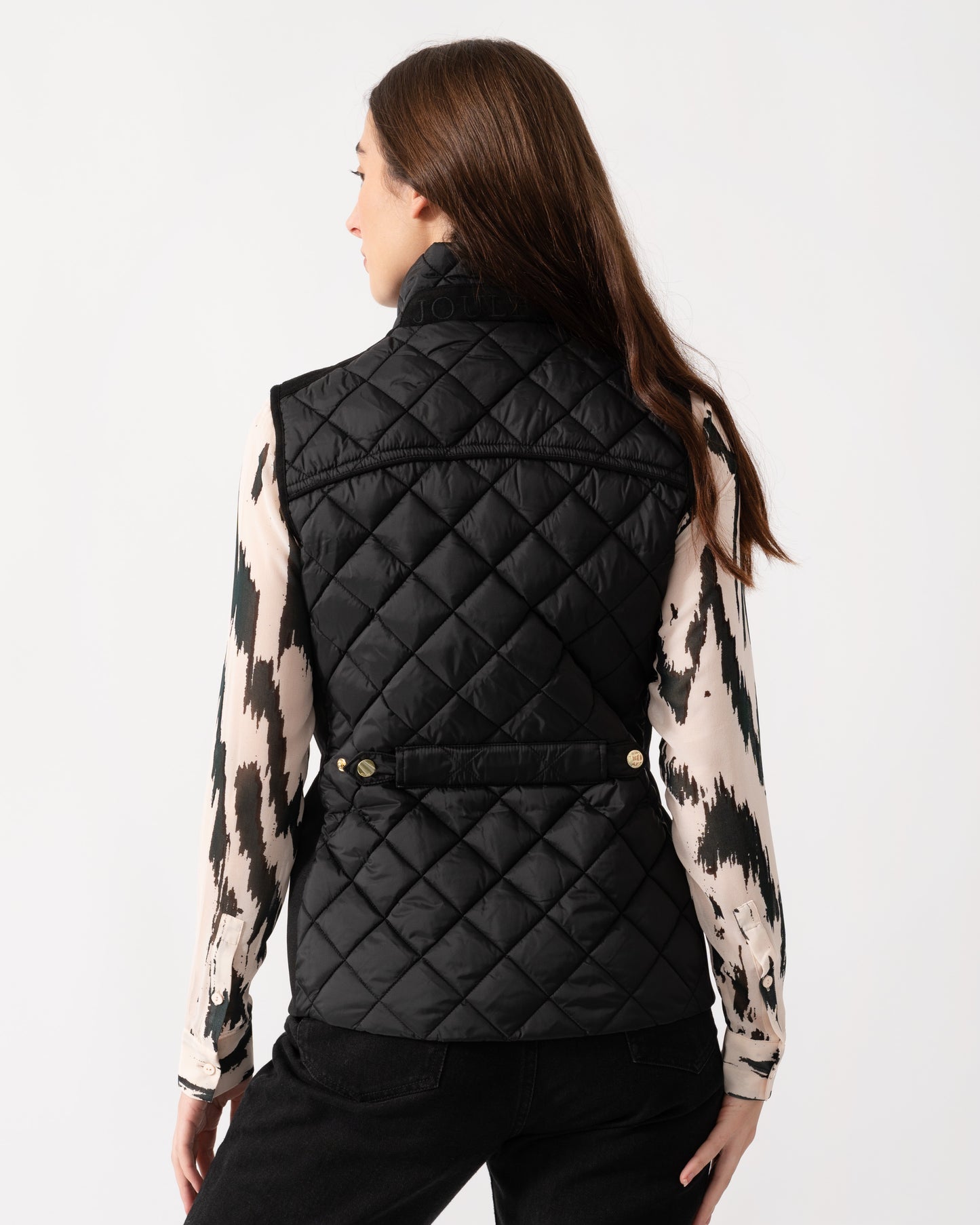 Joules Braemar Luxe Womens Quilted Gilet - Black