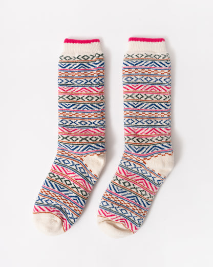 Joules Chalet Womens Socks - Pink