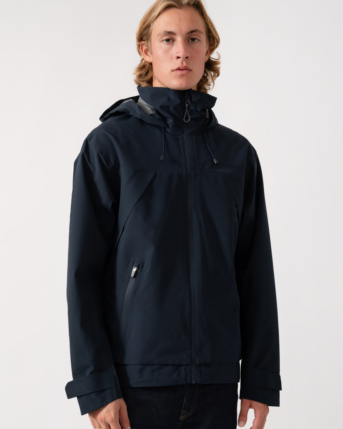 Man image on the Joules Hadley Mens Waterproof Jacket - Navy
