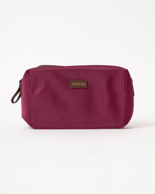 Joules Edie Womens Cosmetic Bag - Berry Red