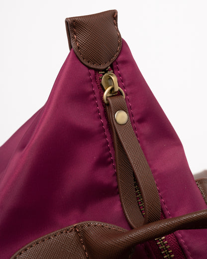 Joules Edie Womens Nylon Tote Bag - Berry Red