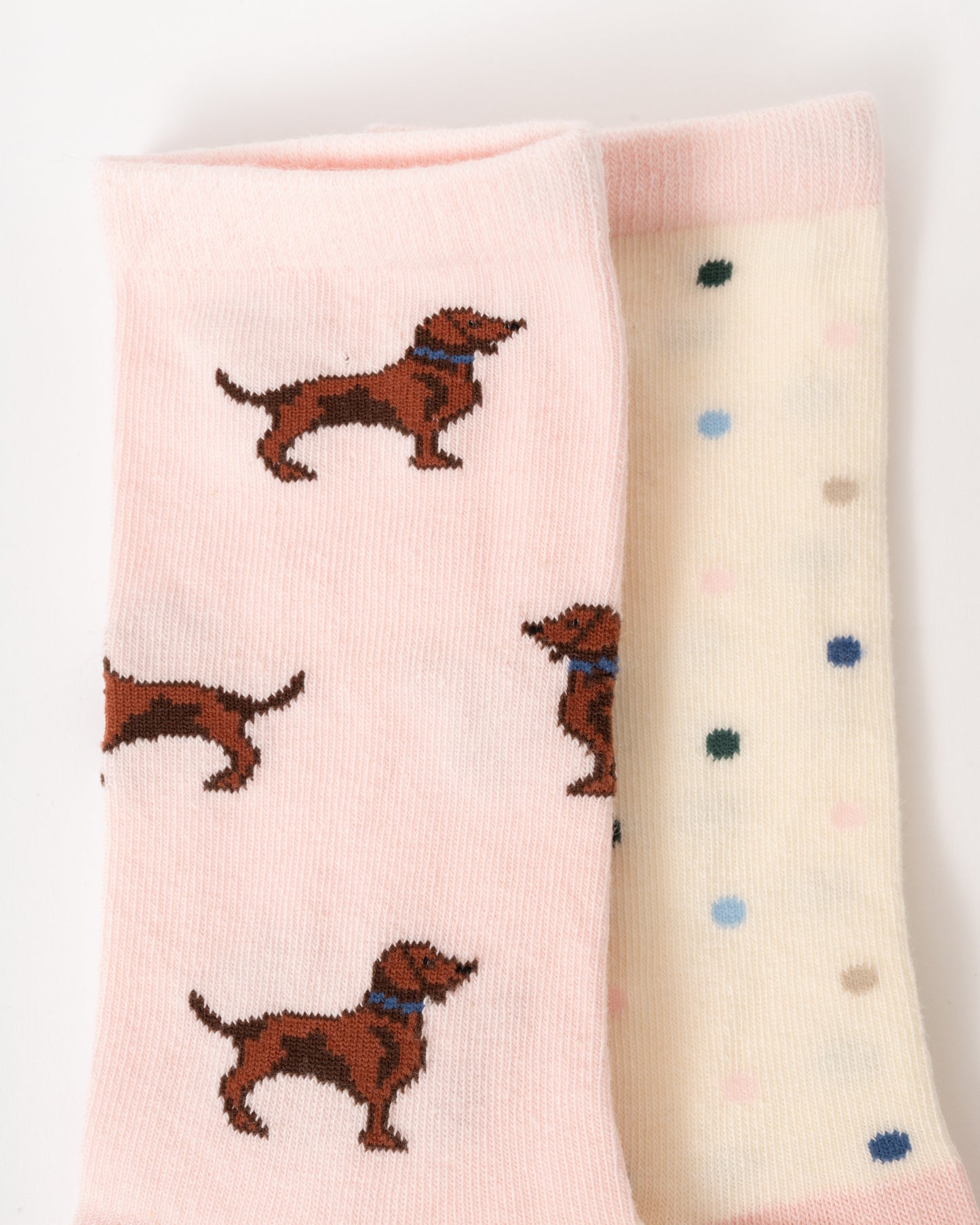 Joules Everyday 2 Pack Womens Socks - Pink/Blue