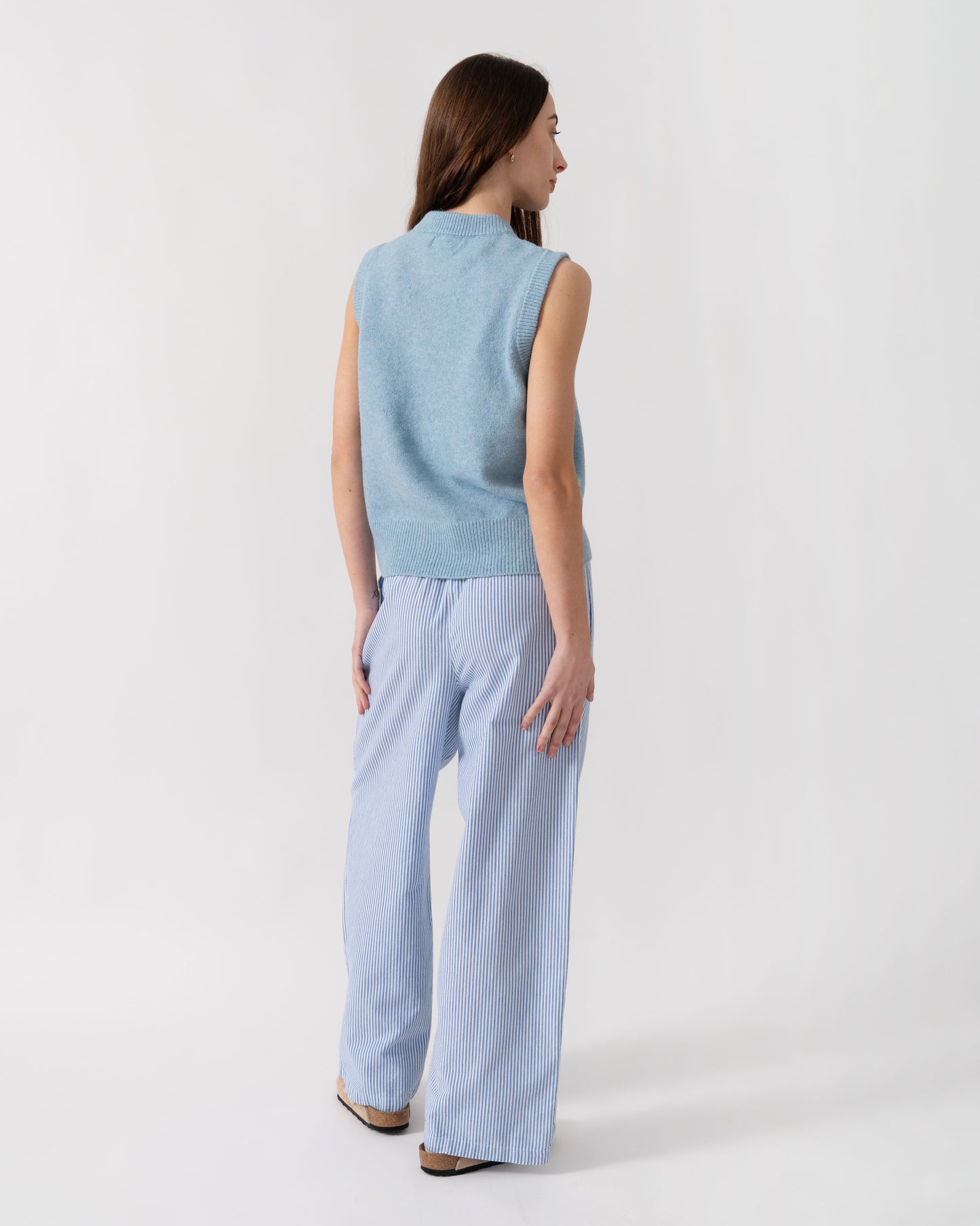 Joules Holly Womens Crew Neck Knit Tank Top - Light Blue