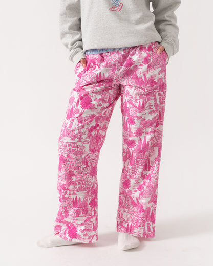 Front of the Joules Hallie Womens Trousers - Pink Toile