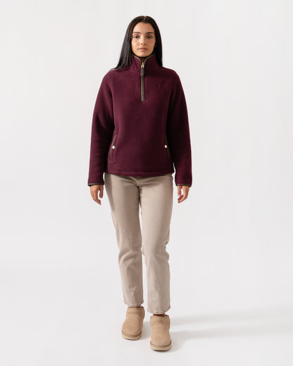 Joules Heritage 1/4 Zip Womens Fleece - Red