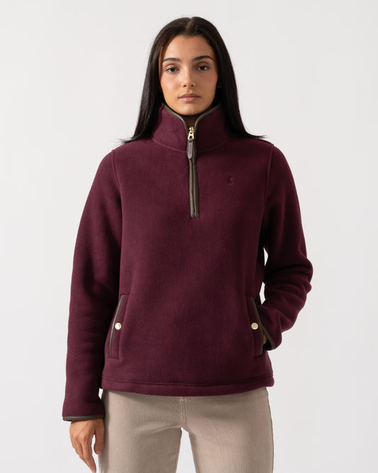 Joules Heritage 1/4 Zip Womens Fleece - Red
