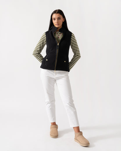Joules Heritage Womens Fleece Gilet - Black