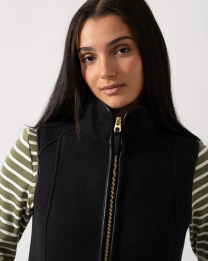 Joules Heritage Womens Fleece Gilet - Black