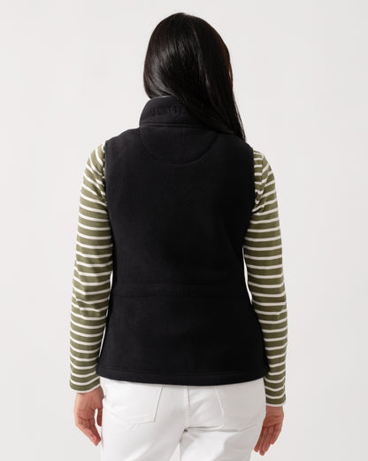 Joules Heritage Womens Fleece Gilet - Black