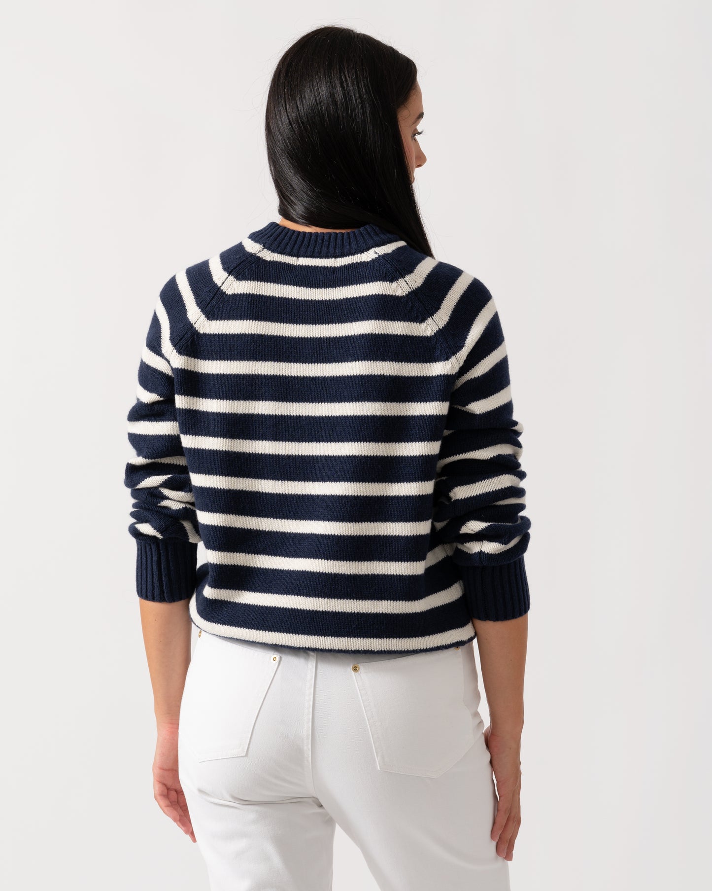Joules Jonty Striped Womens Jumper  - Navy