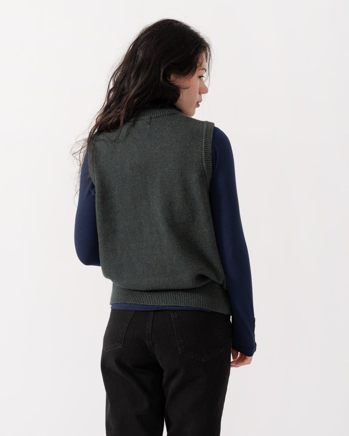 Back of Joules Jonty Womens Tank Top - Green