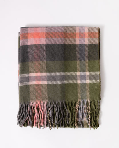 Joules Langtree Womens Scarf - Green/Pink