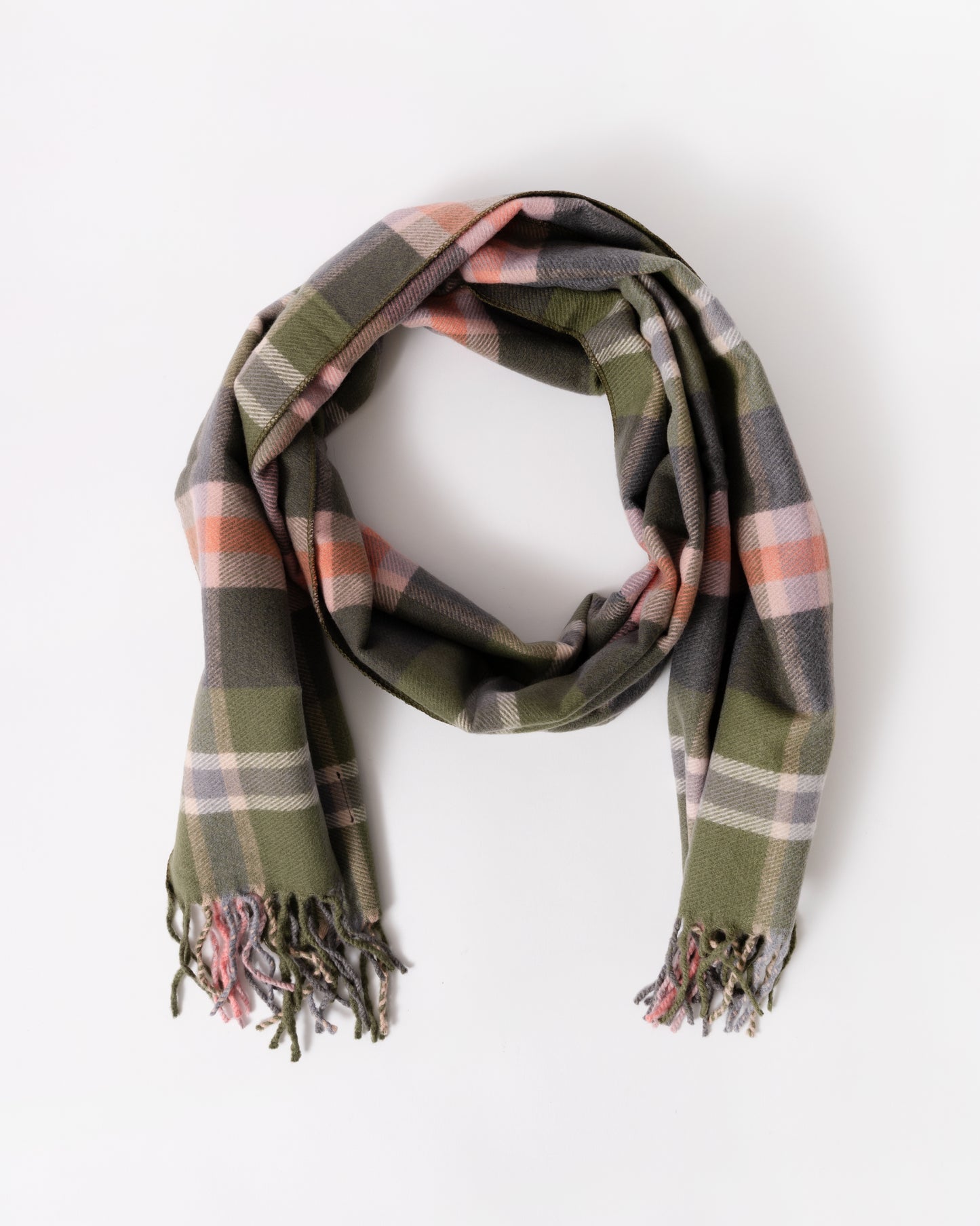 Joules Langtree Womens Scarf - Green/Pink