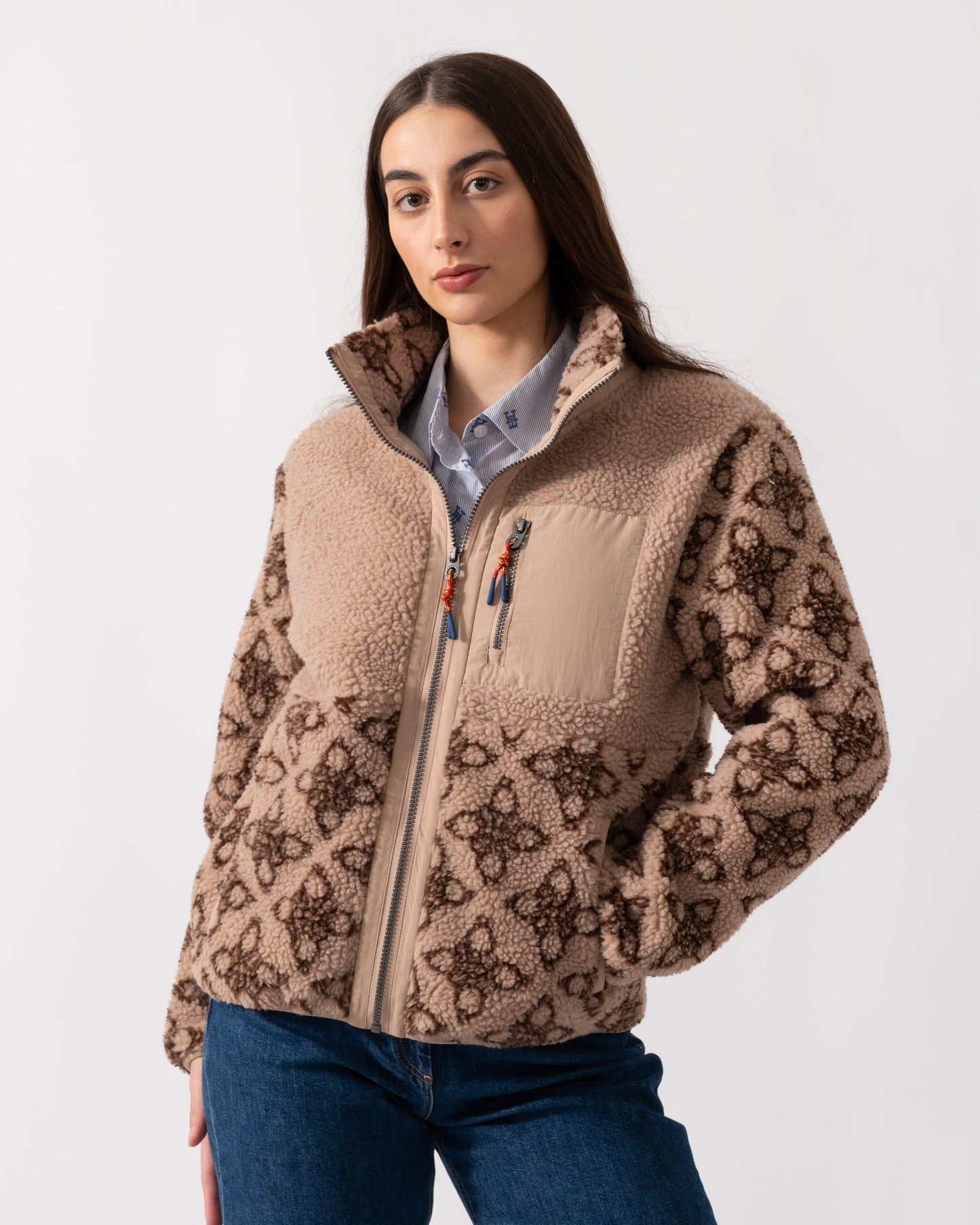 Joules Lottie Womens Jacket - Neutral Icon Print