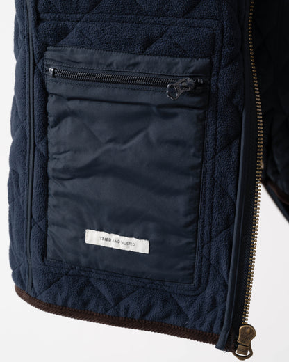 Inside pocket on the Joules Maynard Mens Quilted Gilet - Navy