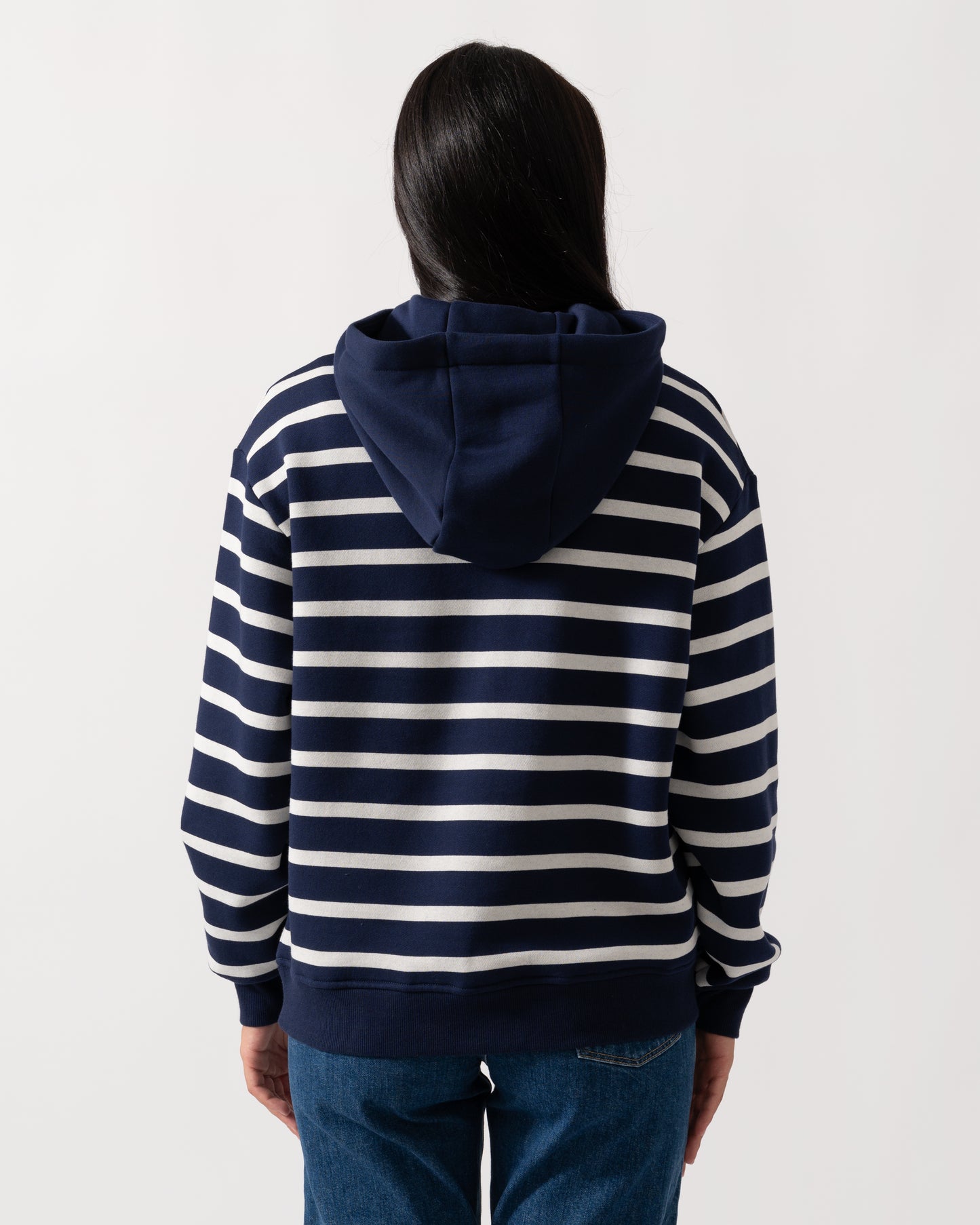 Joules Milbourne Womens Pullover Hoodie - Navy/White Stripe