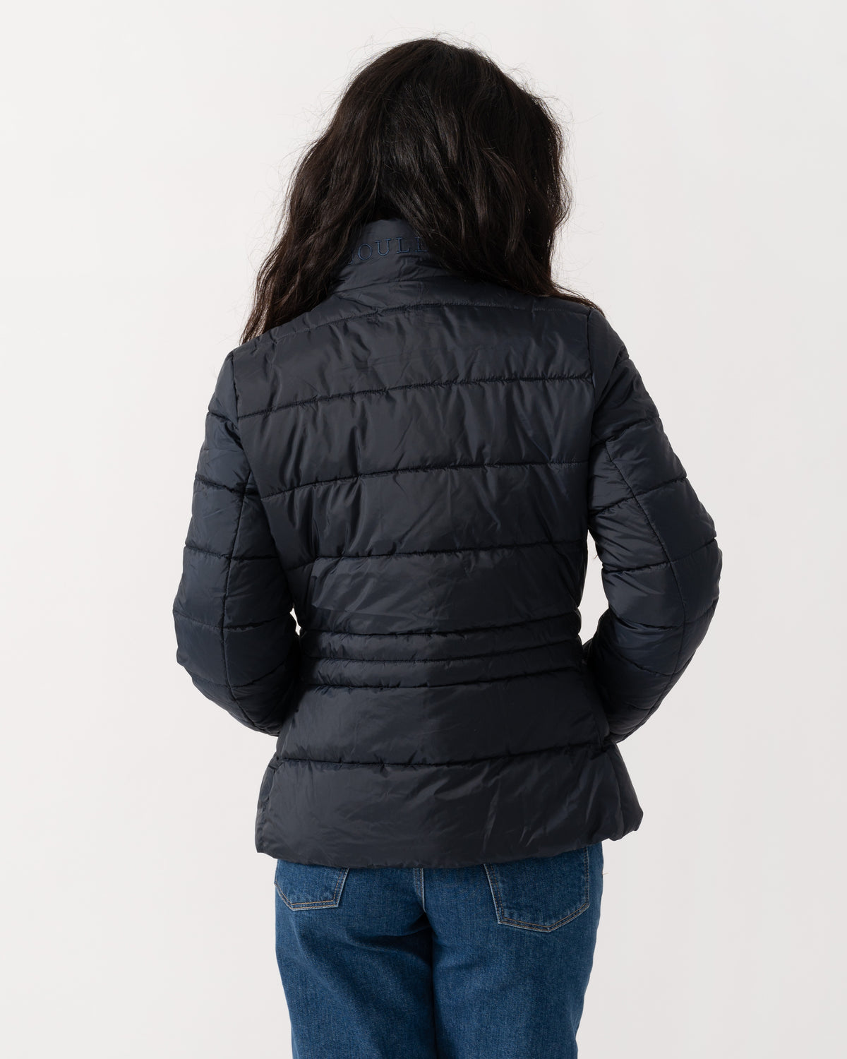 Back of Joules Paddock Womens Showerproof Padded Jacket - Navy