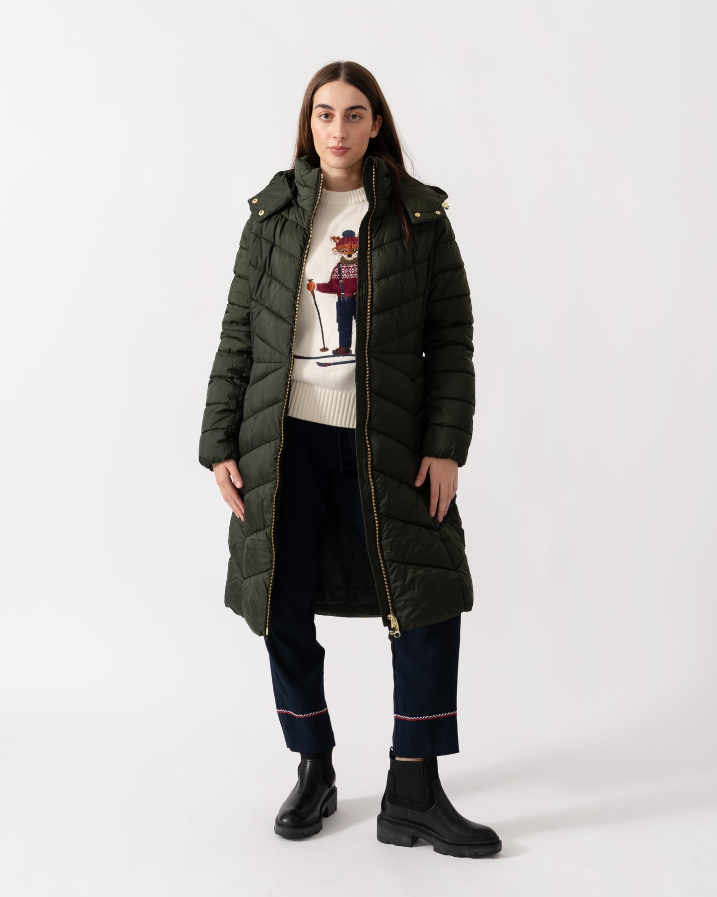 Joules Pembury Womens Coat - Khaki Green