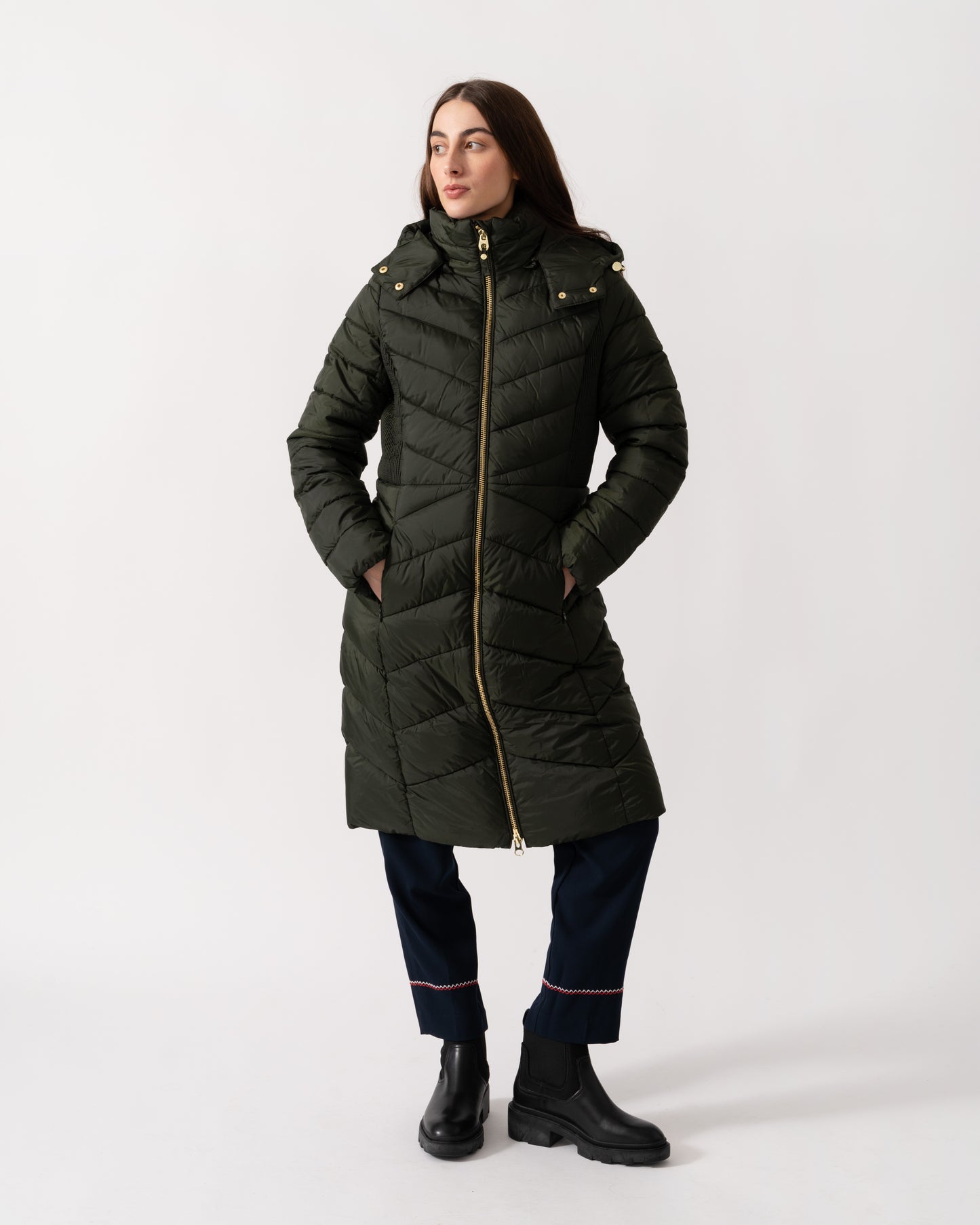 Joules Pembury Womens Coat - Khaki Green