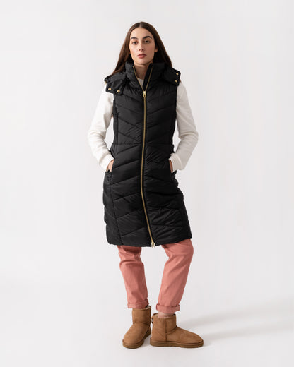 Joules Pembury Womens Long Gilet - Black