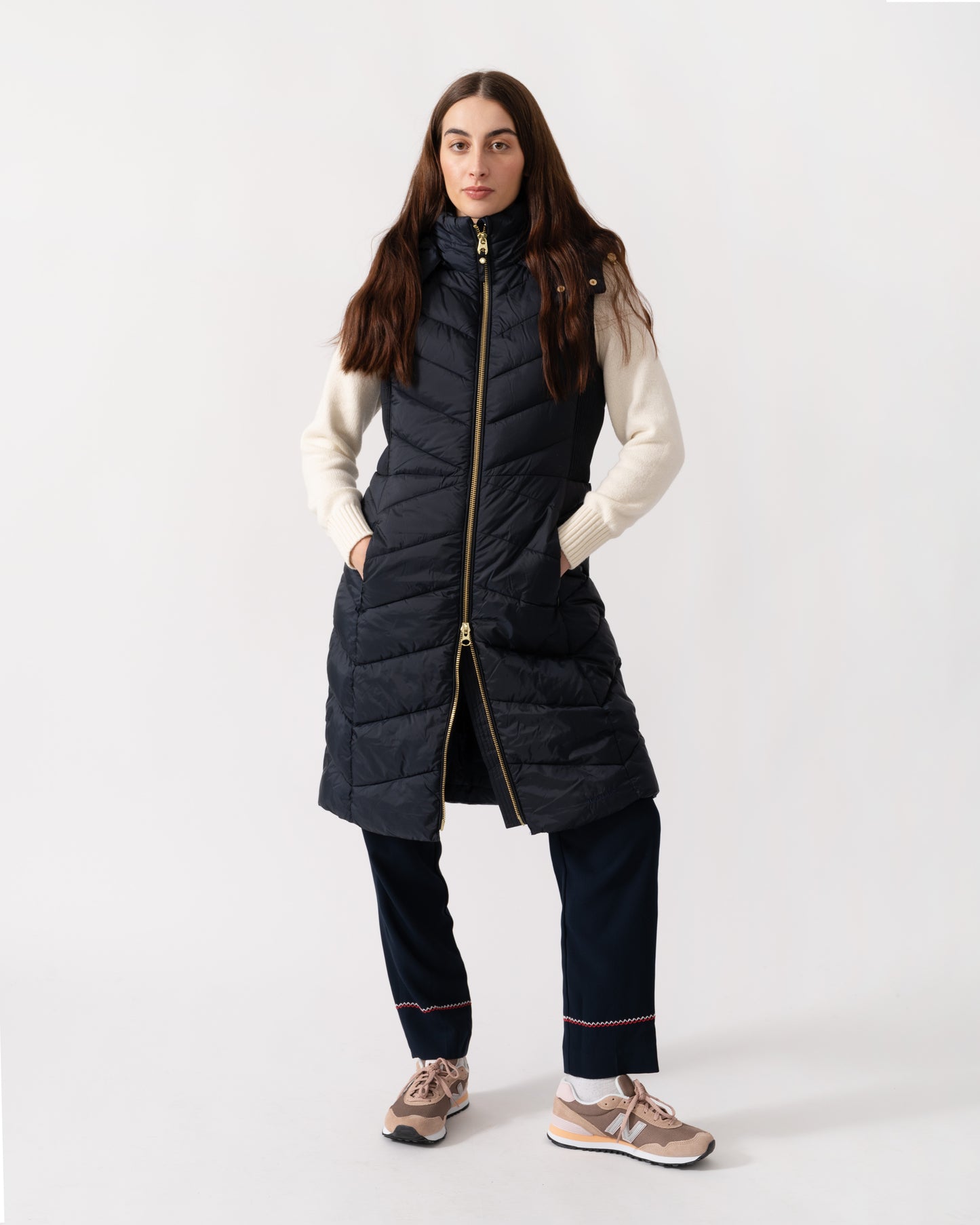 Joules Pembury Womens Long Gilet - Navy