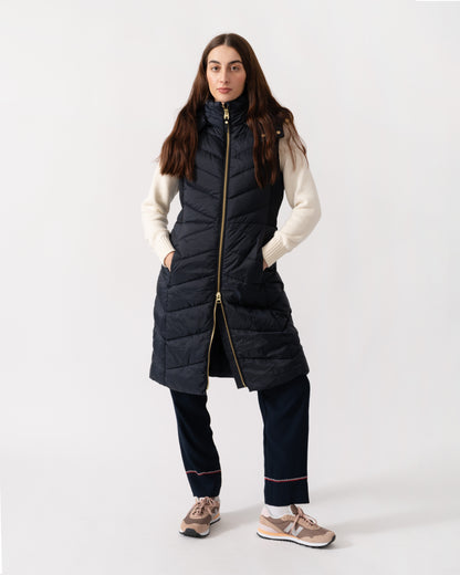 Joules Pembury Womens Long Gilet - Navy